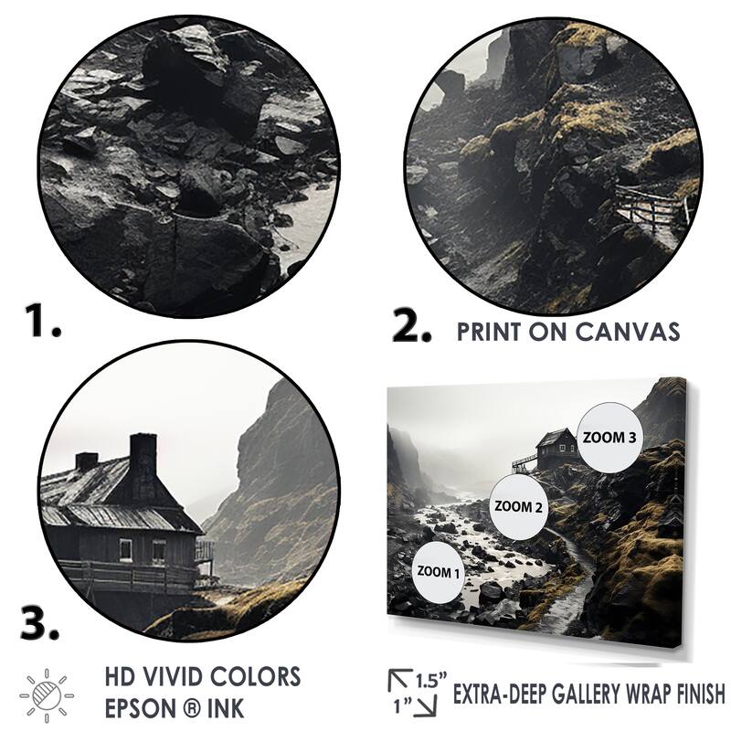 Designart "Moody Serenity Landscape " Factories Wall Art