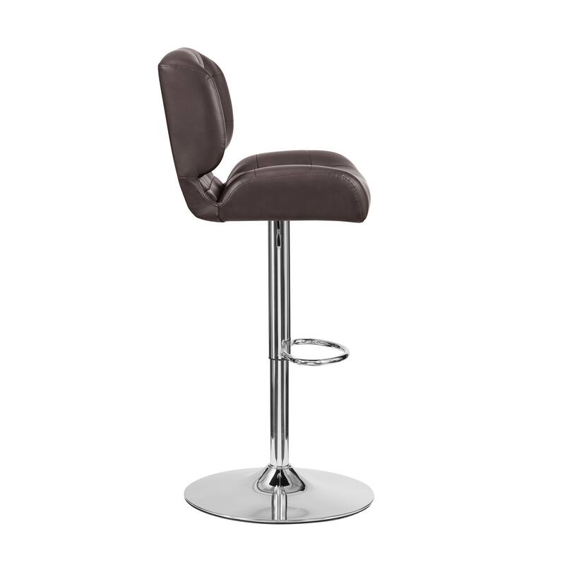Reilly Adjustable Faux Leather Barstool