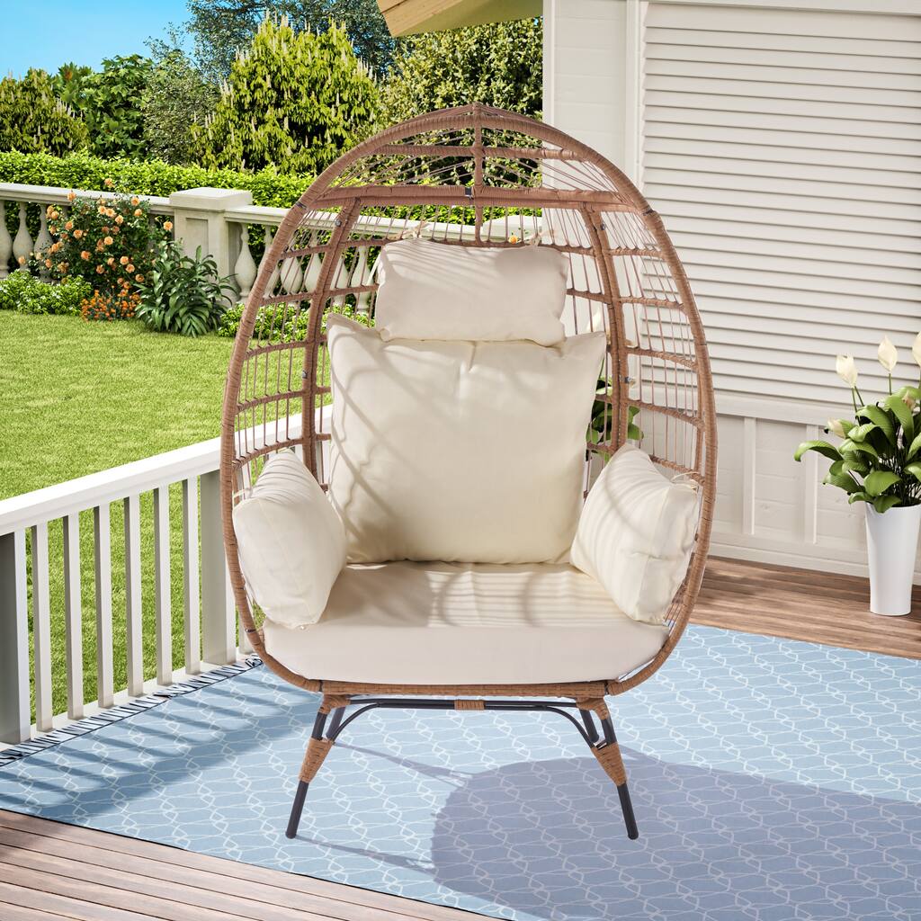 Oversized Outdoor Wicker Egg Chair