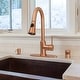 preview thumbnail 6 of 7, One-Handle Pull-Down Copper Kitchen Faucet - 16"