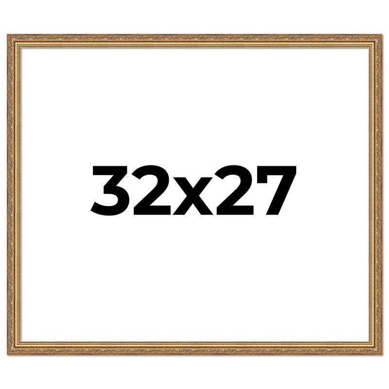 32x27 Frame Red Solid Wood Picture Frame Width 1.75 Inches | Interior Frame Depth 1 13/16 Inches