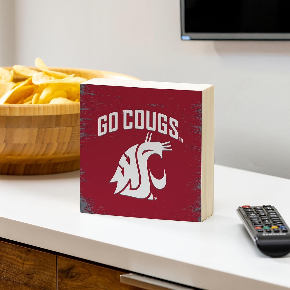 Washington State University Wooden Tabletop Mantel Shelf Sign