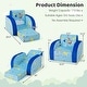 preview thumbnail 3 of 8, Costway 3-in-1 Convertible Kid's Sofa Multifunctional Flip-out Lounger - See Details