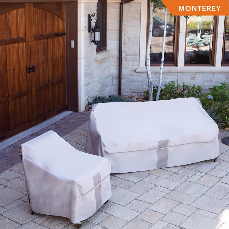 Modern Leisure Monterey Patio Egg Chair Cover, 45"L X 42"W X 75"H, Beige - 45" x 42" x 75"