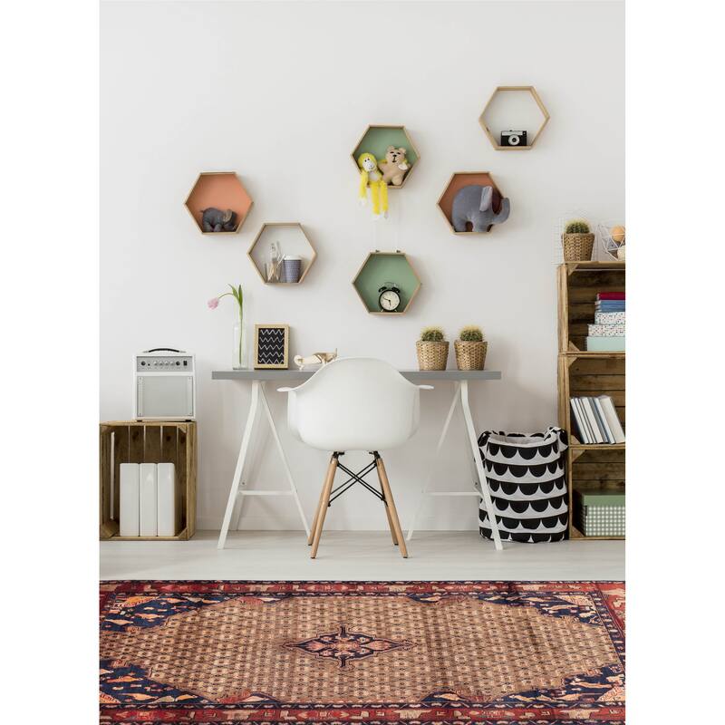 ECARPETGALLERY Hand-knotted Anatolian Vintage Light Brown Wool Rug - 5'1 x 8'11