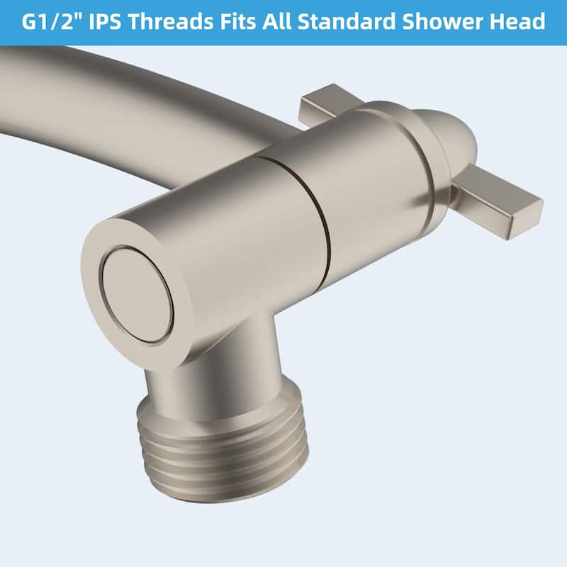 16" Solid metal Adjustable Shower Head Extension Arm with Lock Joint