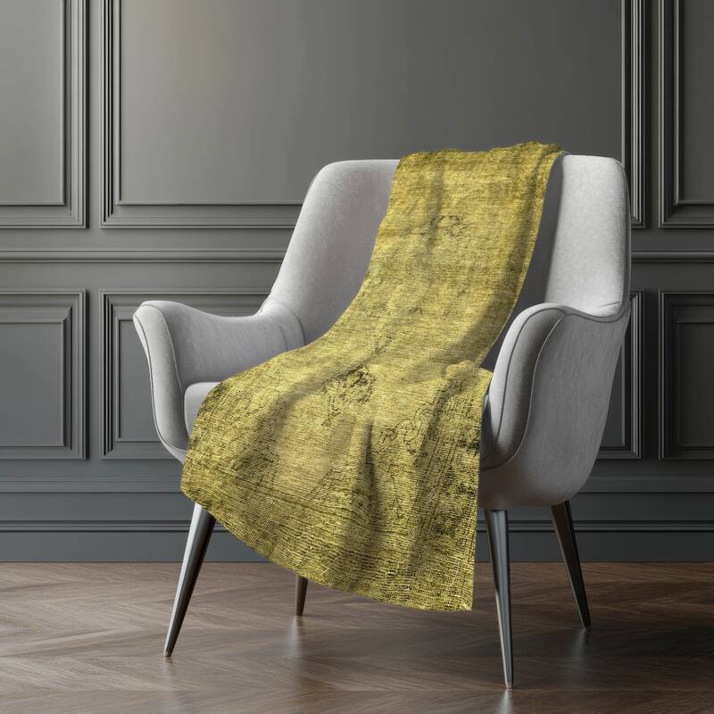 Premium Machine Washable Vintage Traditional Sherpa Throw Blanket