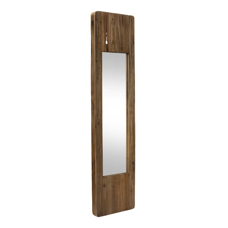 HomeRoots 40" Brown Wood Framed Accent Mirror - 10' X '40.25' X '1.5