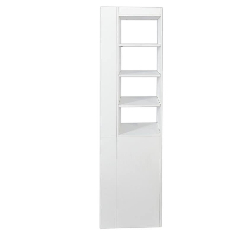 70.87" Height Modern Bookcase - 4-Tier Shelf with 3 Side Drawers & 4 Display Shelves - Tall Wooden Storage Cabinet