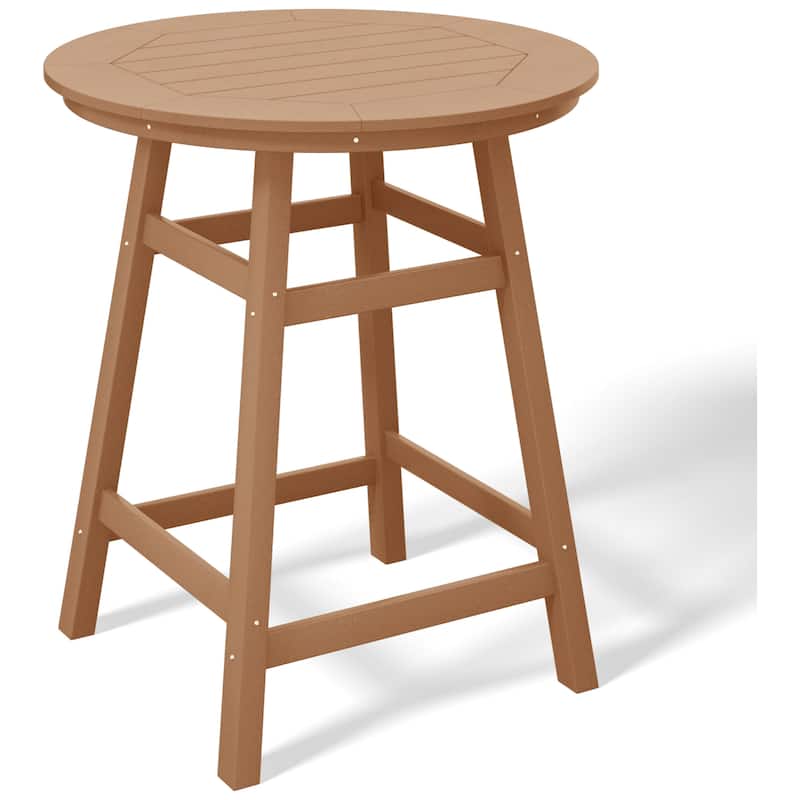 Polytrends Laguna Hdpe All Weather Outdoor Patio 35" Round Counter Table