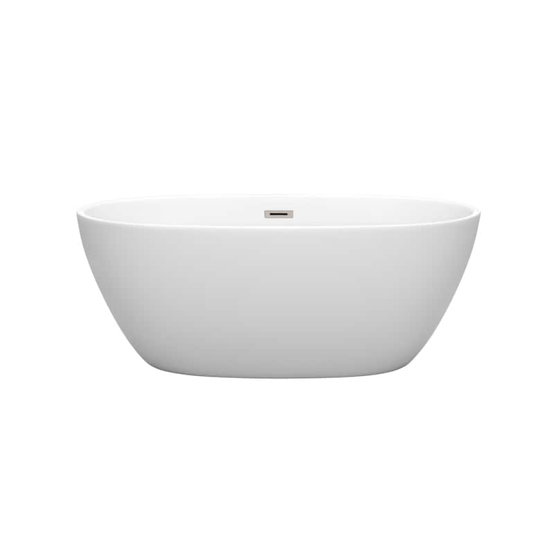 Wyndham Collection Juno 59" Free Standing Acrylic Soaking Tub with