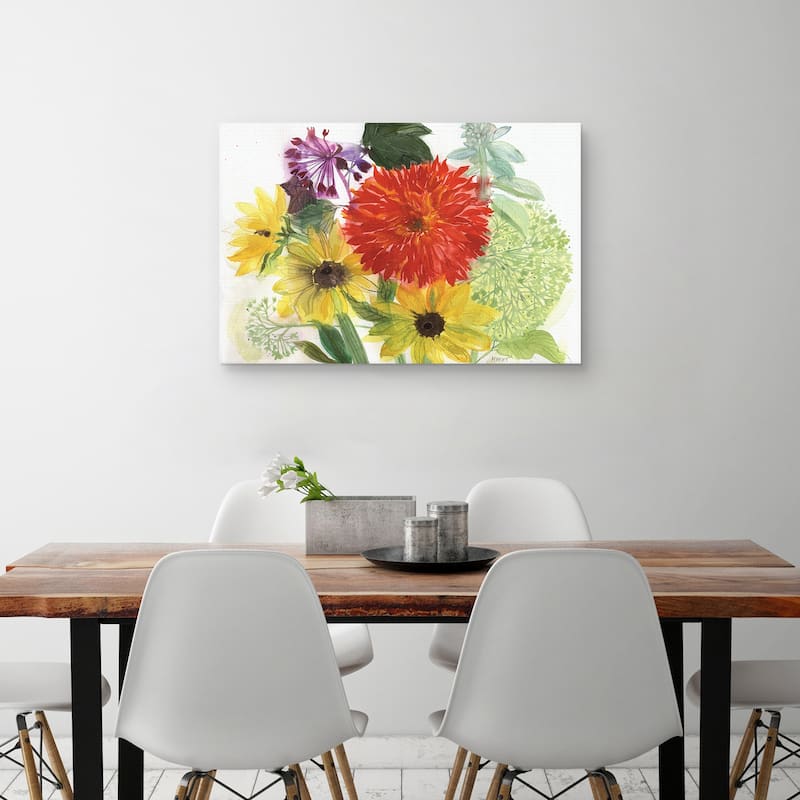 Red Flower by Maret Hensick Canvas Art Print