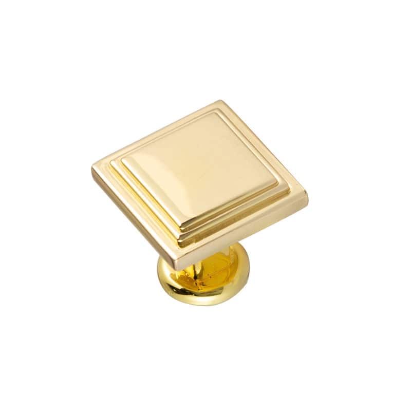 Utopia Alley Valetta Cabinet Ring Pull Knob- Polished Gold Drawer Pull Knobs 0.94"