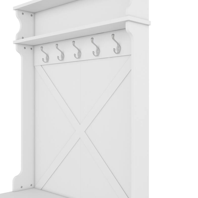 Entry Cloak Rack Cabinet with Storage
