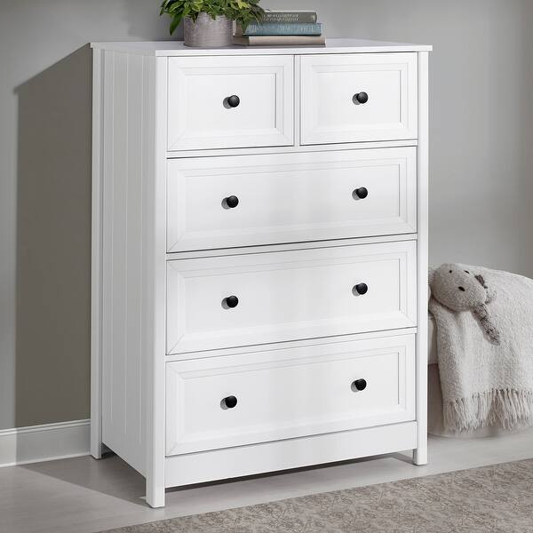Shop Delacora We Bdr5grov Groove Style 30 Wide 5 Drawer Wood