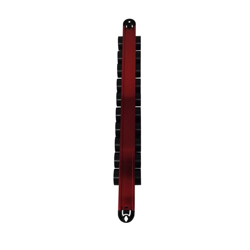 Industro Wall Mount Pliers Holder Organizer - Red/Black, Aluminum Tool Holder Rail and 10 Clips
