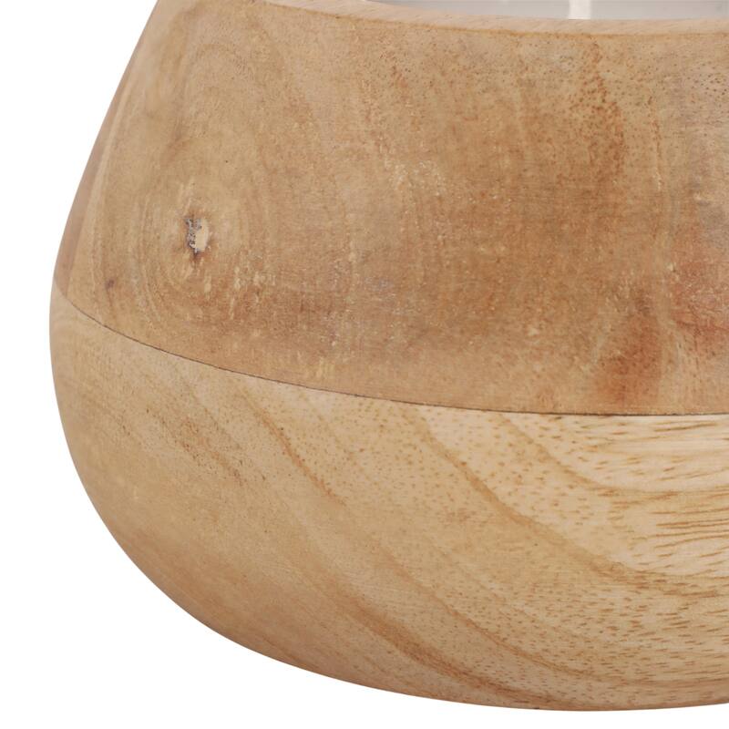Decorative Vanilla Scented Mango Wood Bowl Candle