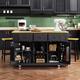 Option Single Kitchen Island-Black