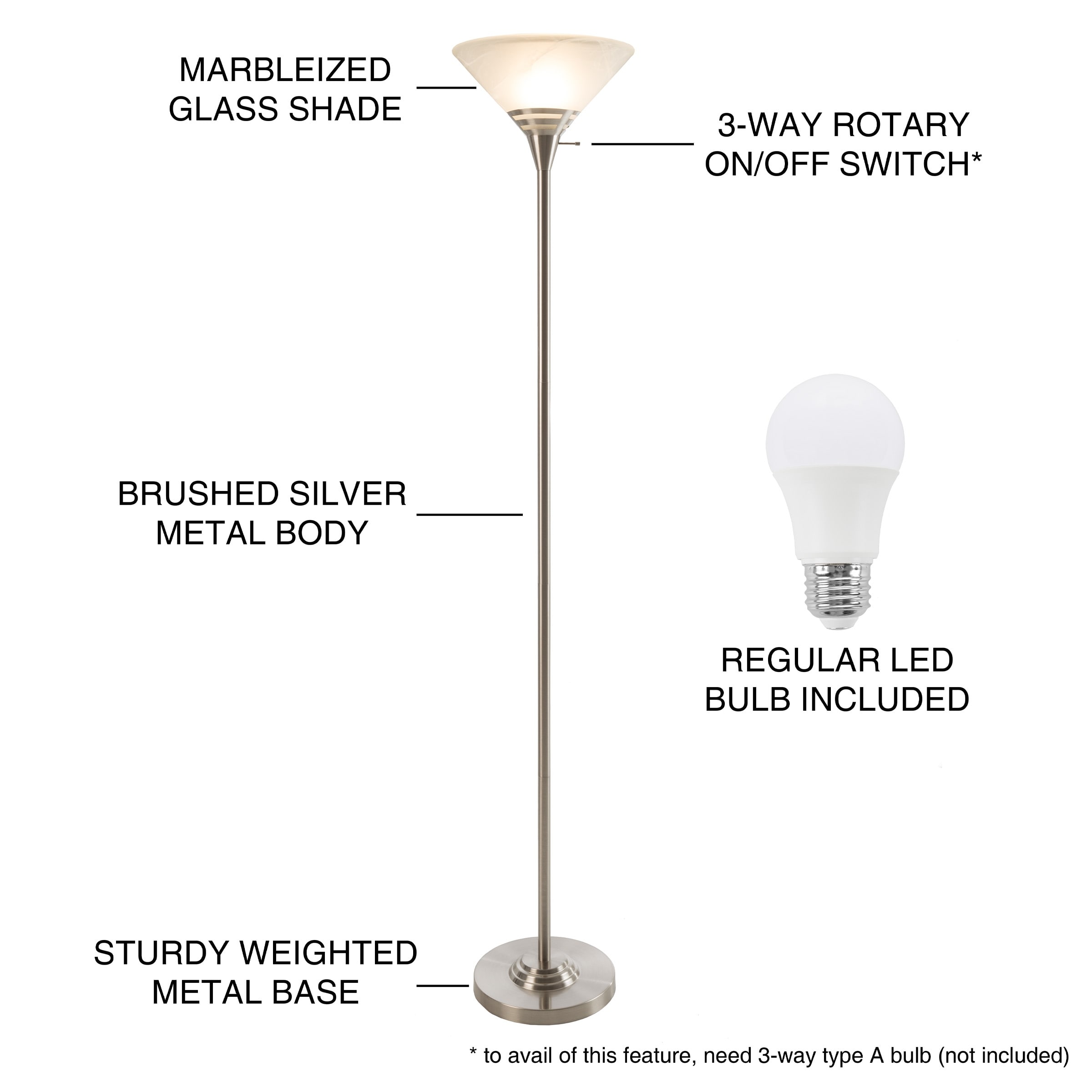 Silver torchiere floor lamp new arrivals