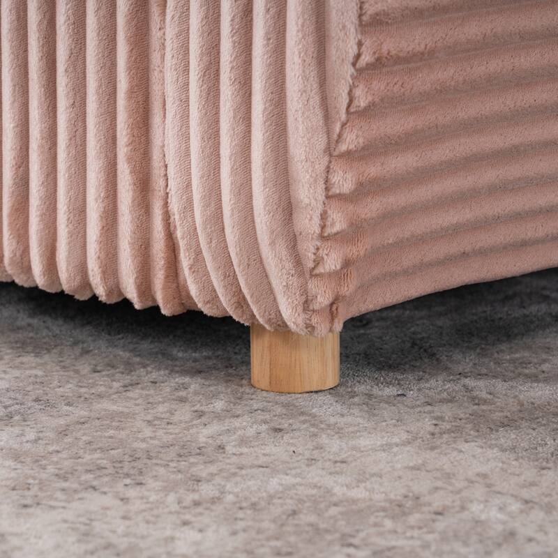 84in Corduroy Sectional Love Seat Couch