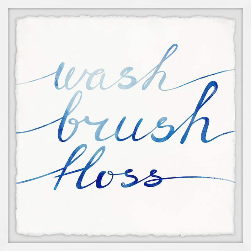 'Brush and Floss' Framed Painting Print