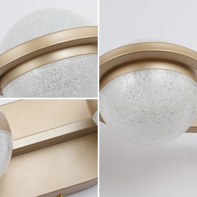 Minimalist Bathroom Vanity Light, LED 4 Bulb Frosted Glass Shades