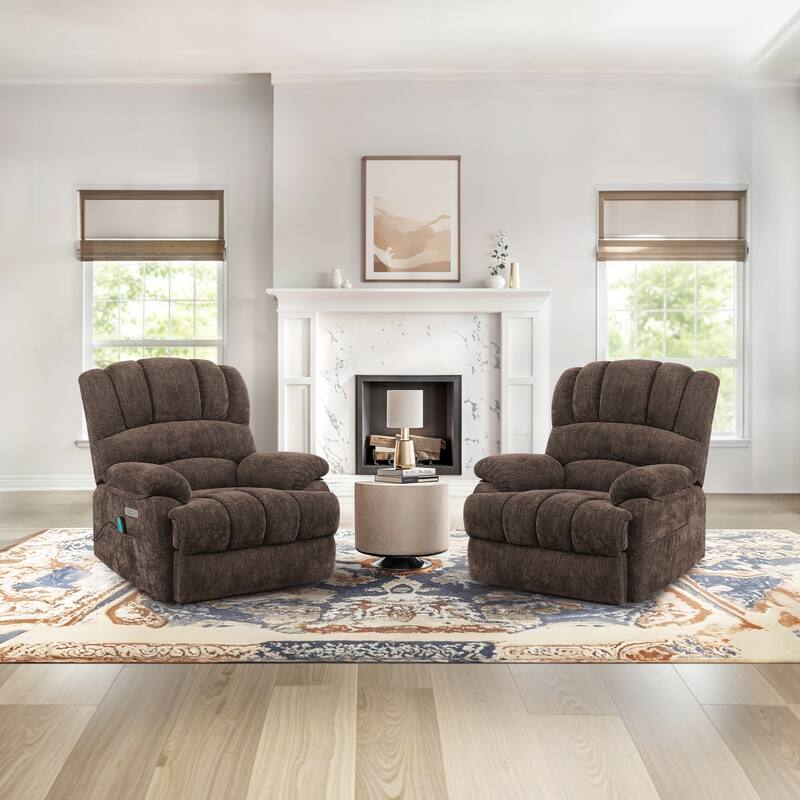 Electric Recliner Chair Lift Recliner with Heat and Massage for Adults Set of 2