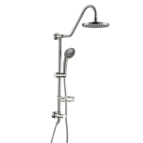 EPOWP Shower System Hand Shower Adjustable Slide Bar and Soap Dish