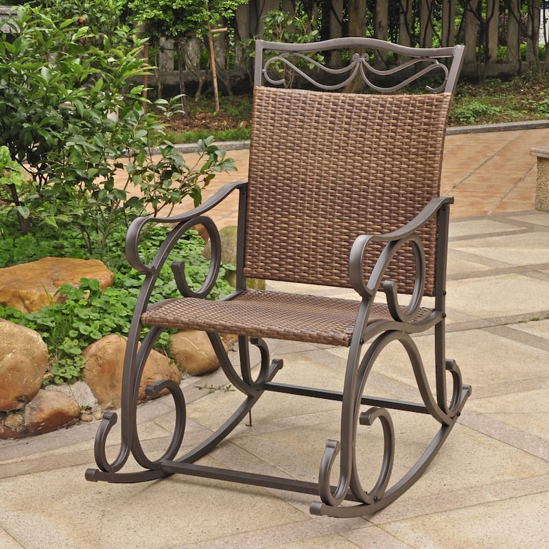 Valencia Resin Wicker Rocking Chair - Antique Brown