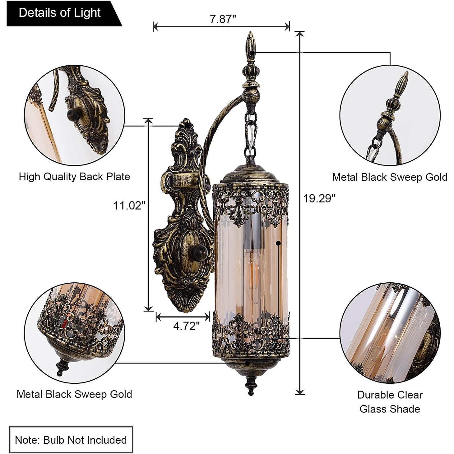 Rust glass wall sconce vintage industrial wall lamp - Bed Bath \u0026 Beyond -  36519784, image size:1460x1460