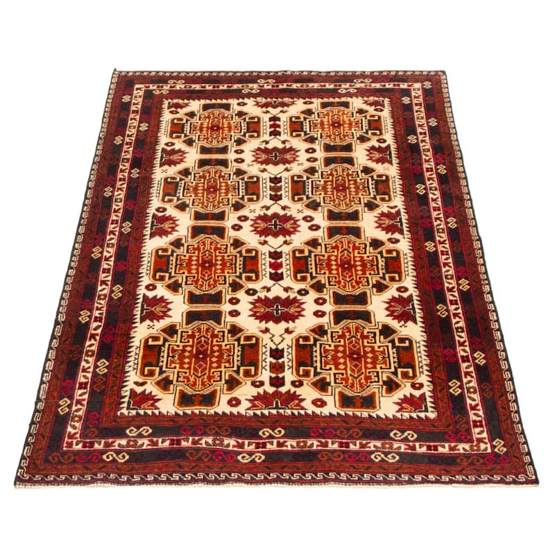 Teimani Ivory Rug 3'10" x 6'3" - 3'10 x 6'3