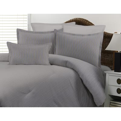 Ticking stripe blue comforter mini set