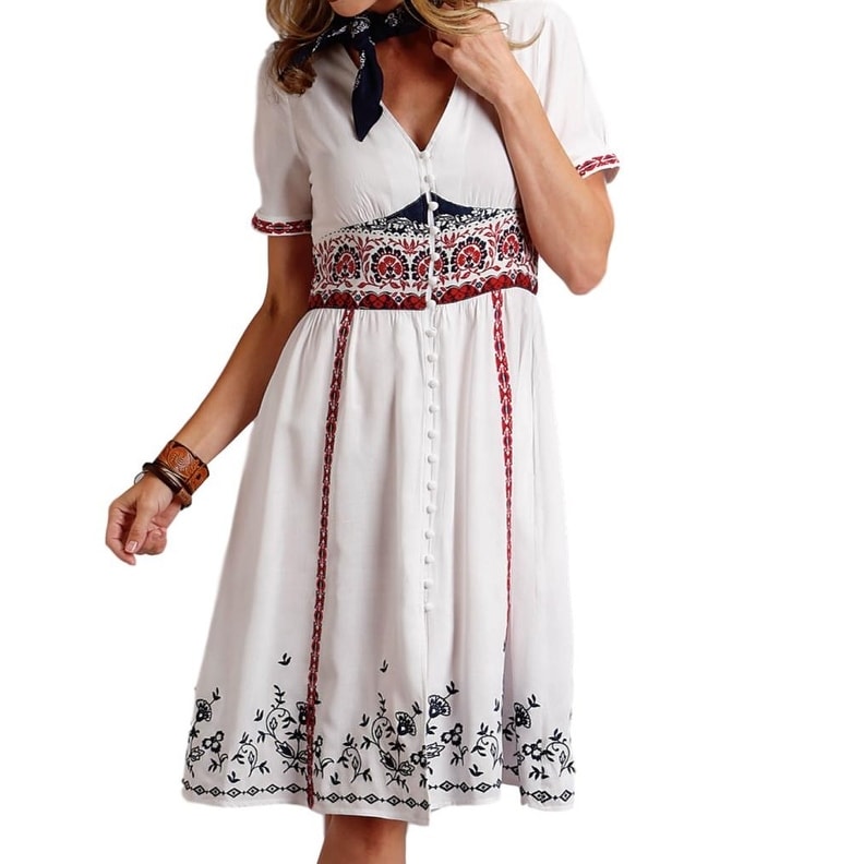 white dress western