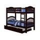 preview thumbnail 6 of 4, Twin over Twin Convertible Bunk Bed with Guard-Rail & Ladder, Espresso