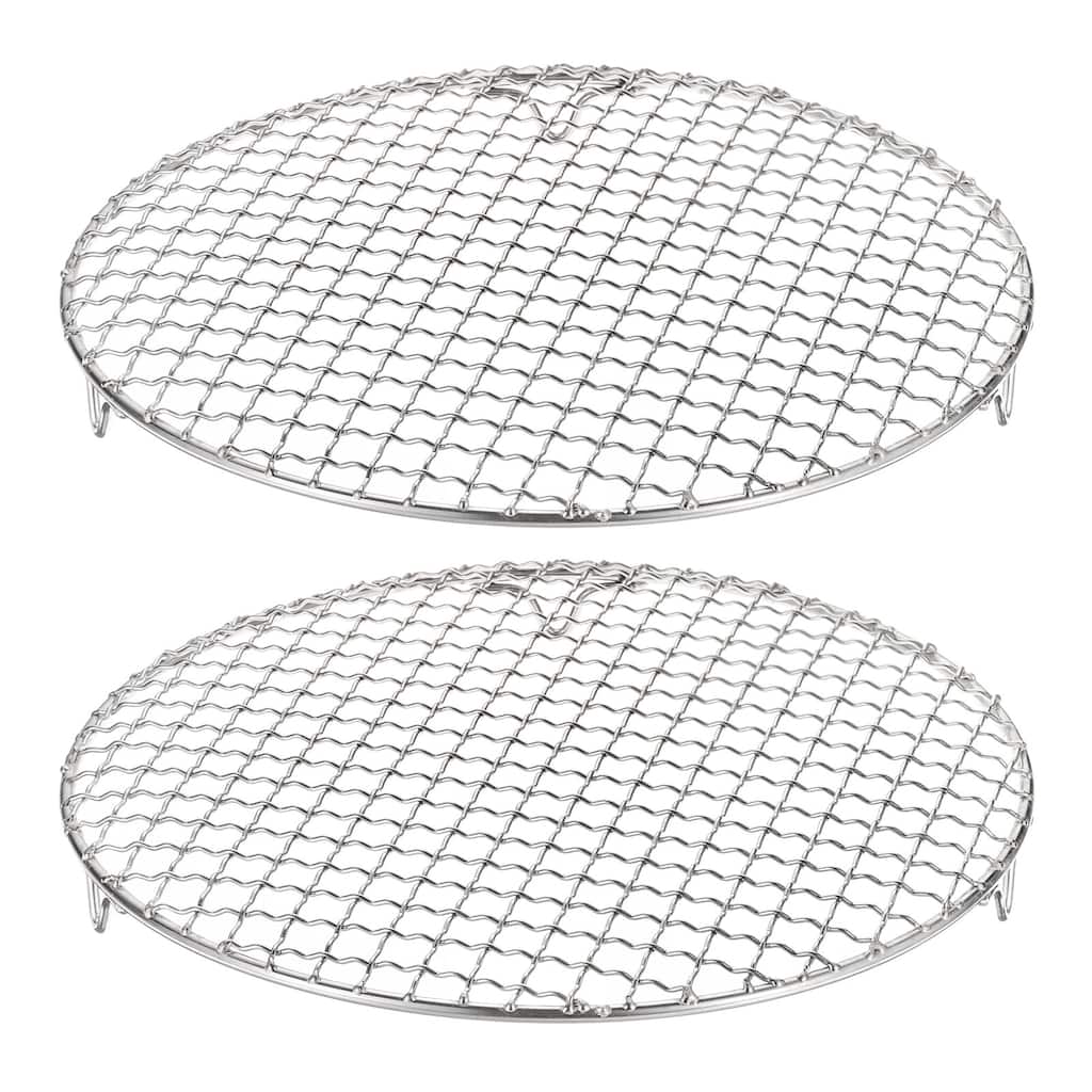 2pcs Round Cooking Rack 10.4" 201 Stainless Steel Barbecue Grill with 20mm Legs - 10.4 Inch