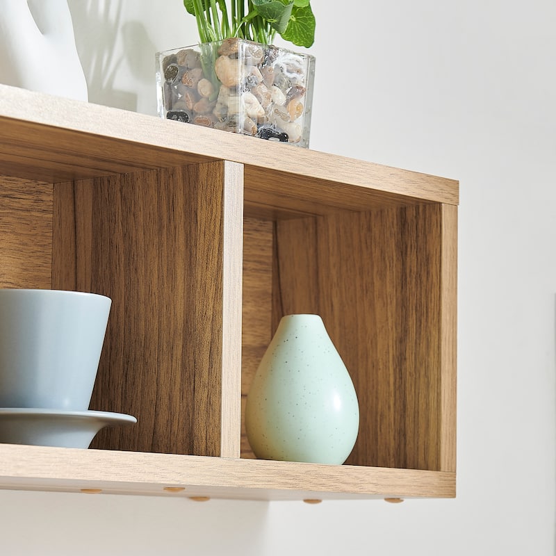 Danya B. Bauhaus Floating Geometric Cubby Wall Shelves - Set of 3 Sizes