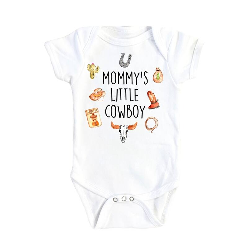 Cowgirl Mommy - Baby Boy Girl Clothes Infant Bodysuit Funny Cute Newborn - White - 3-6M