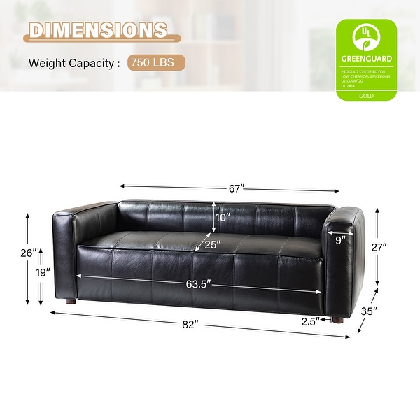 Donia Mid-Century Modern Leather 82