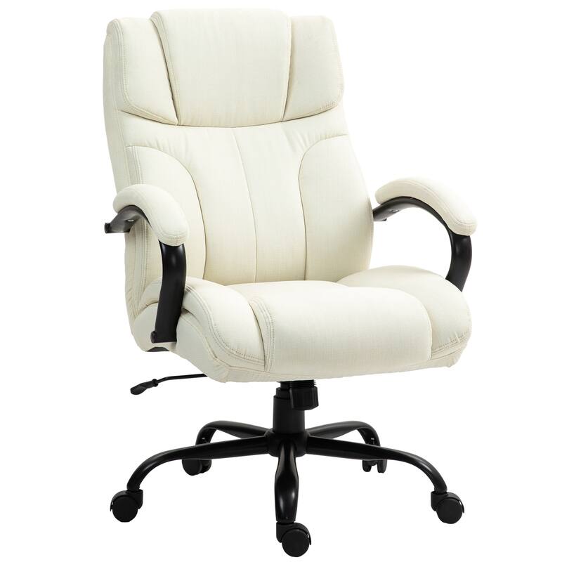 Adjustable Height Upholstered Chair Computer Chair, Executive Chair Office Chair Visitor Chair with Wheels
