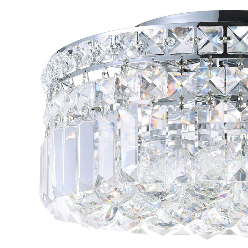 Colosseum 4 Light Flush Mount With Chrome Finish