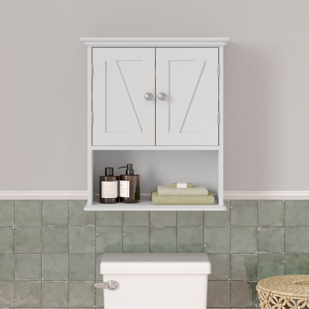 Wall-Mounted Medicine Cabinet Bathroom Storage Organizer with Shelves