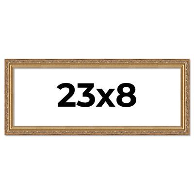 23x8 Frame Red Solid Wood Picture Frame Width 1.75 Inches | Interior Frame Depth 1 13/16 Inches
