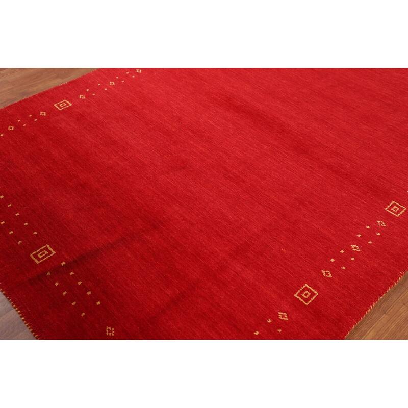 Tribal Gabbeh Indian Area Rug Handmade Contemporary Wool Carpet - 5'6"x 7'9"