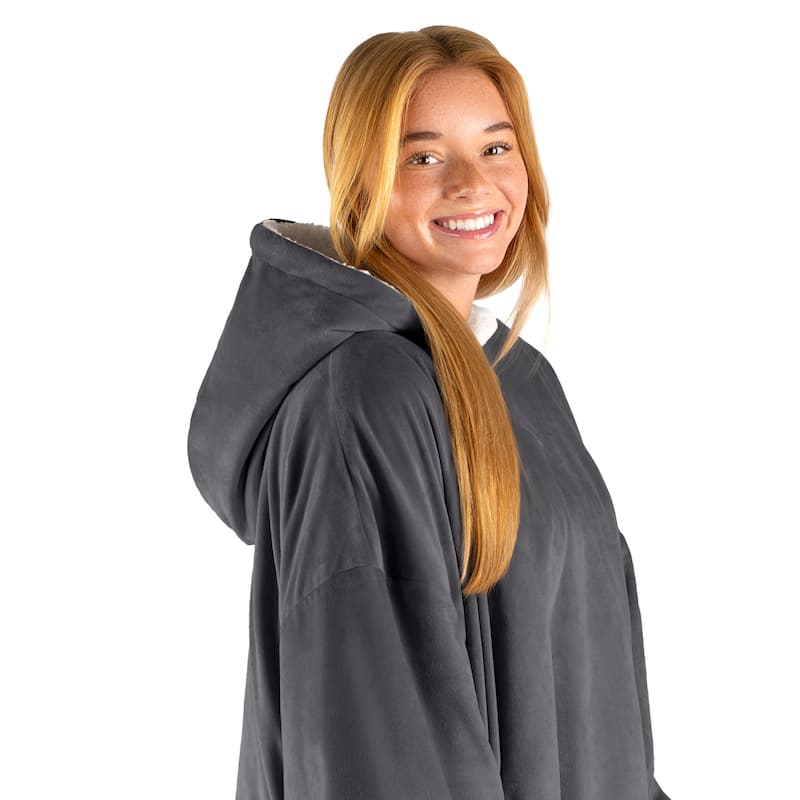 Bare Homey B-Cozy Oversized Sherpa Wearable Blanket