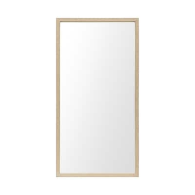 Bristol Tan 20x40 Faux Wood Frame Bathroom Vanity Mirror - 21.5L x 1.8W x 41.5H