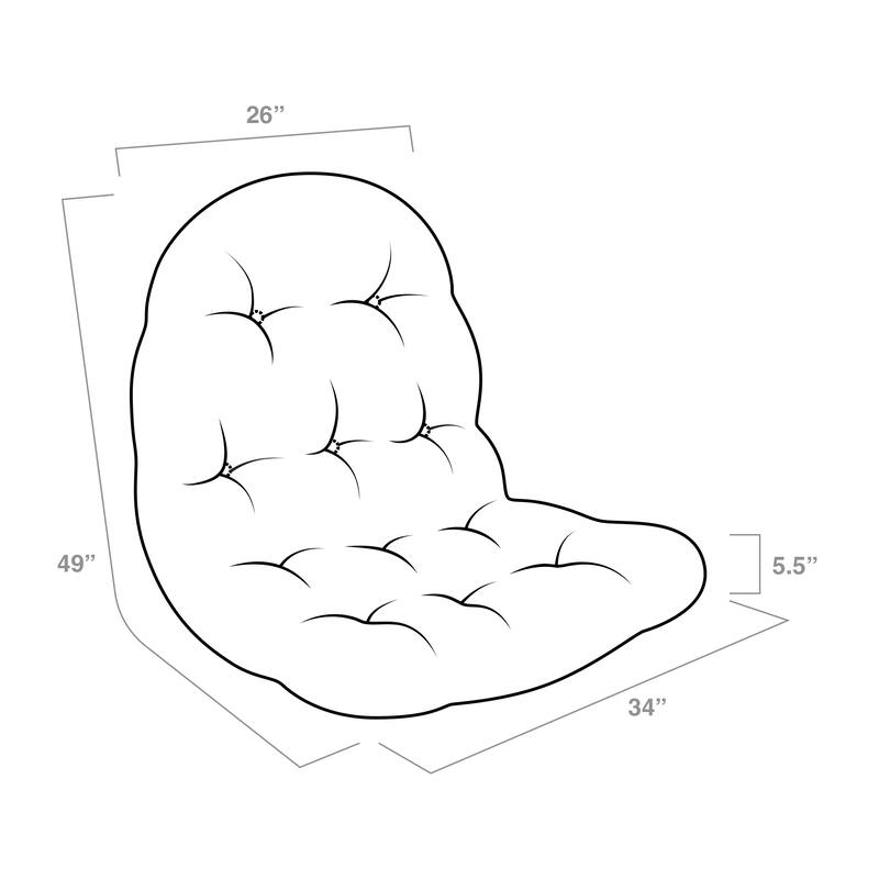 ARDEN earthFIBER Plush Indoor / Outdoor Egg Chair Cushion, 34 x 49 - Sage Green Texture