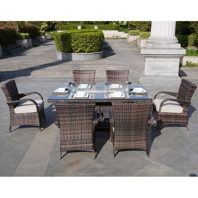 Maze rattan texas 6 seater dining set sales