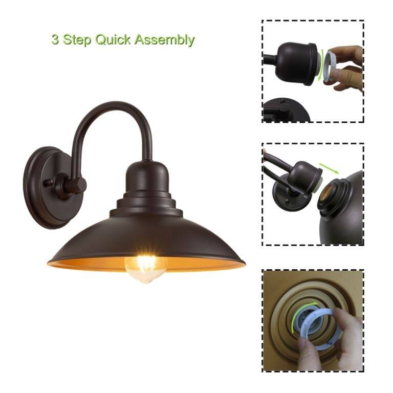 1 Light Outdoor Barn Light and Vanity Wall Sconce