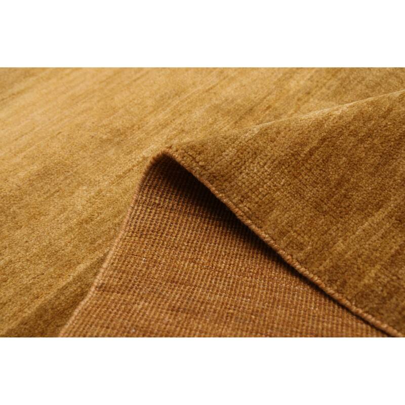 ECARPETGALLERY Hand-knotted Kashkuli Gabbeh Dark Gold Wool Rug - 5'1 x 7'9