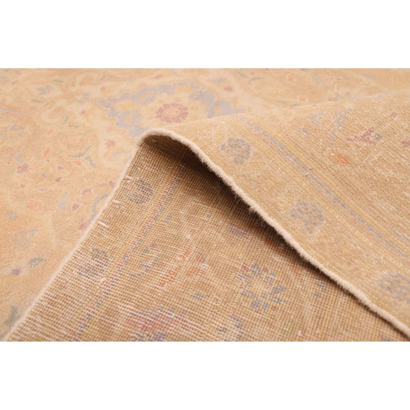 ECARPETGALLERY Hand-knotted Antalya Vintage Tan Wool Rug - 4'6 x 7'2
